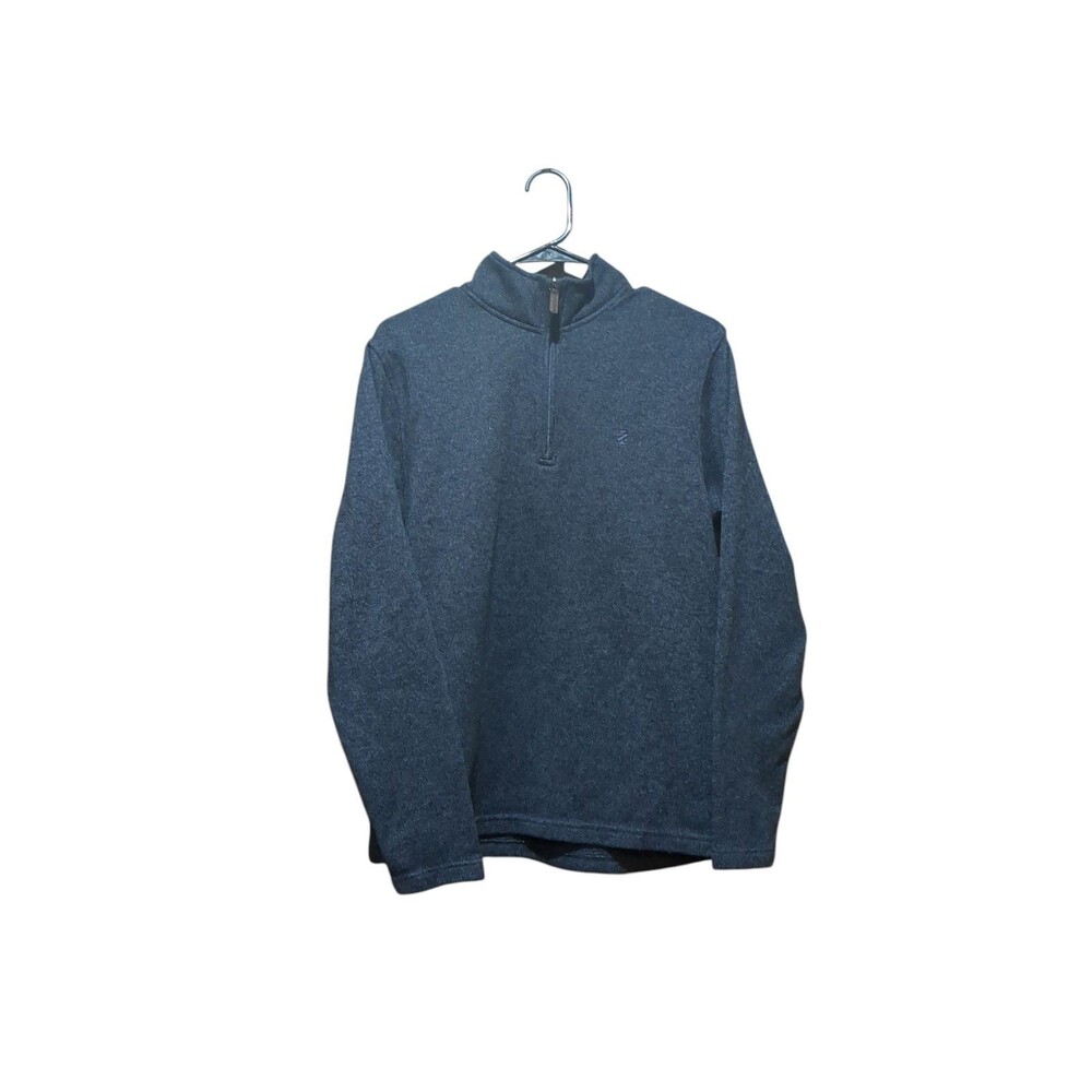 Izod Fleece Quartered Zip Navy Blazer Mens Size Medium
